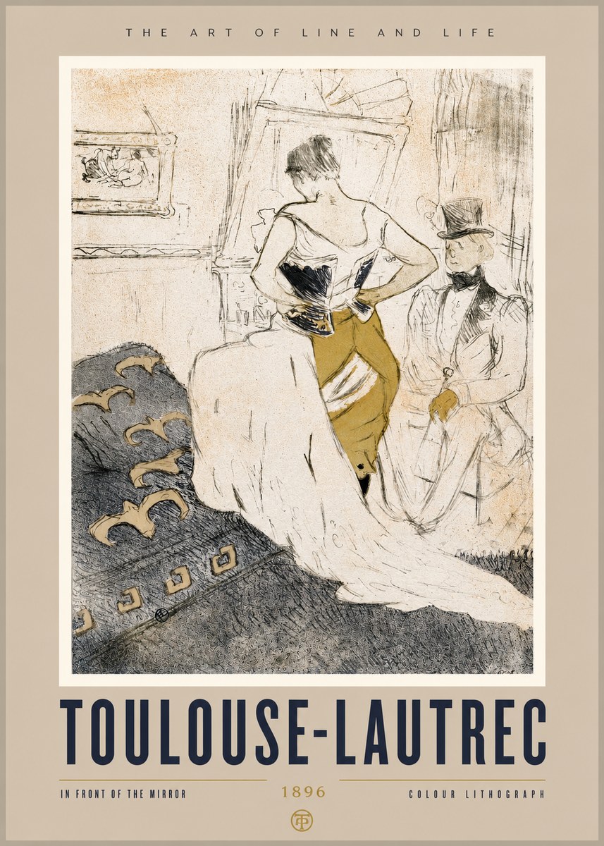 Toulouse-Lautrec In Front of the Mirror No2 - Plakát