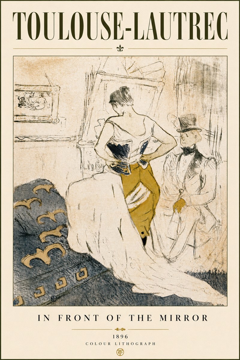 Toulouse-Lautrec In Front of the Mirror No4 - Plakát