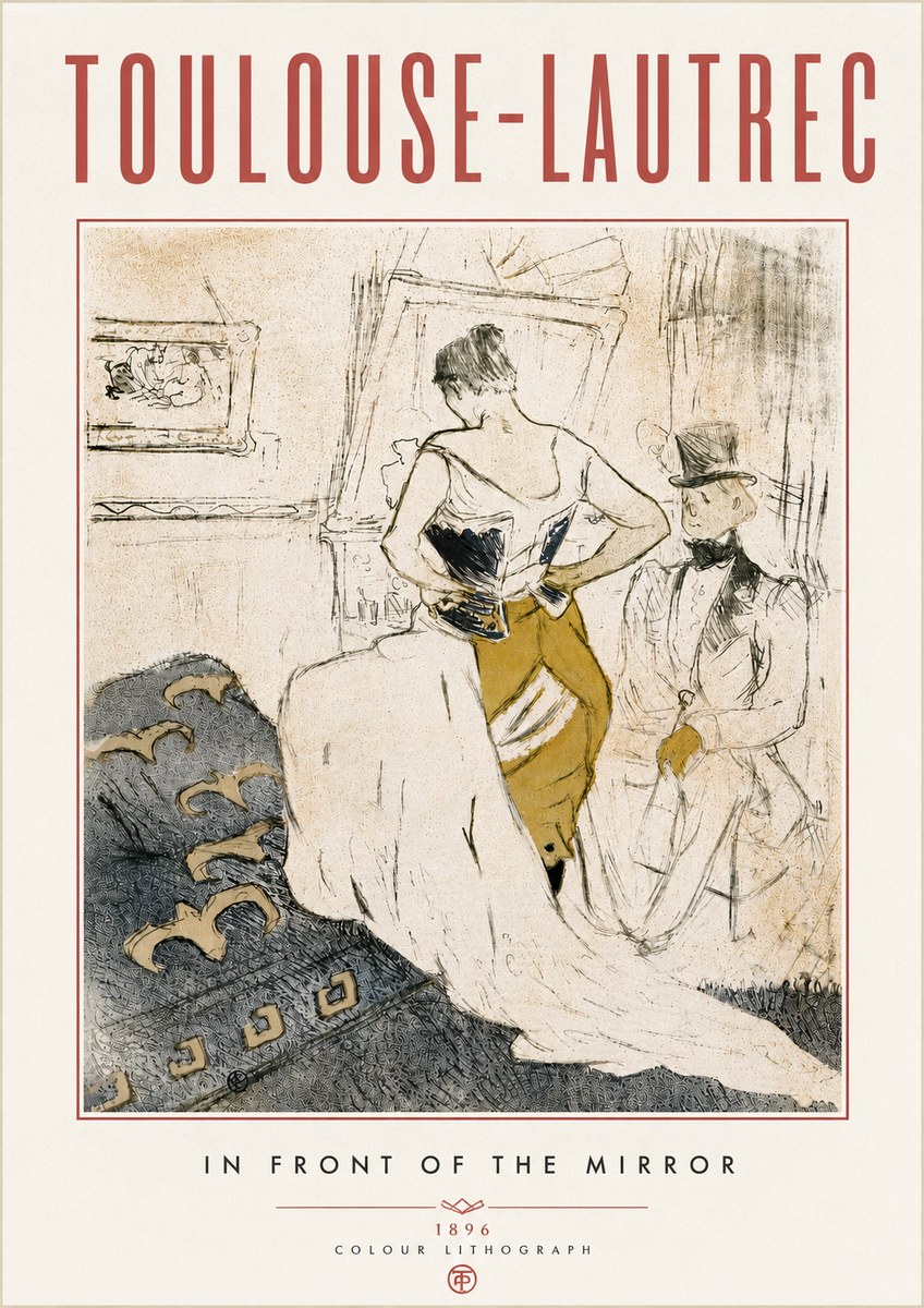 Toulouse-Lautrec In Front of the Mirror No6 - Plakát