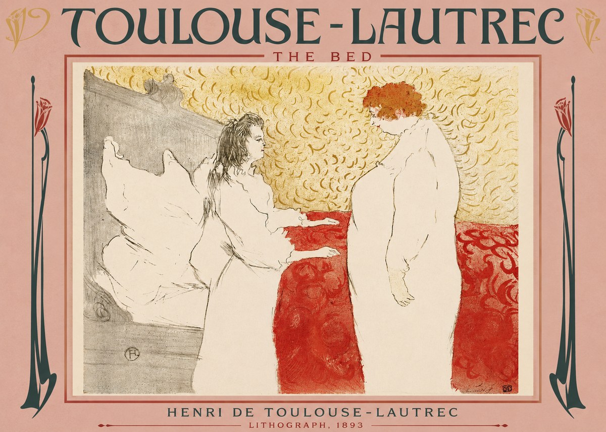 Toulouse-Lautrec The Bed No3 - Plakát