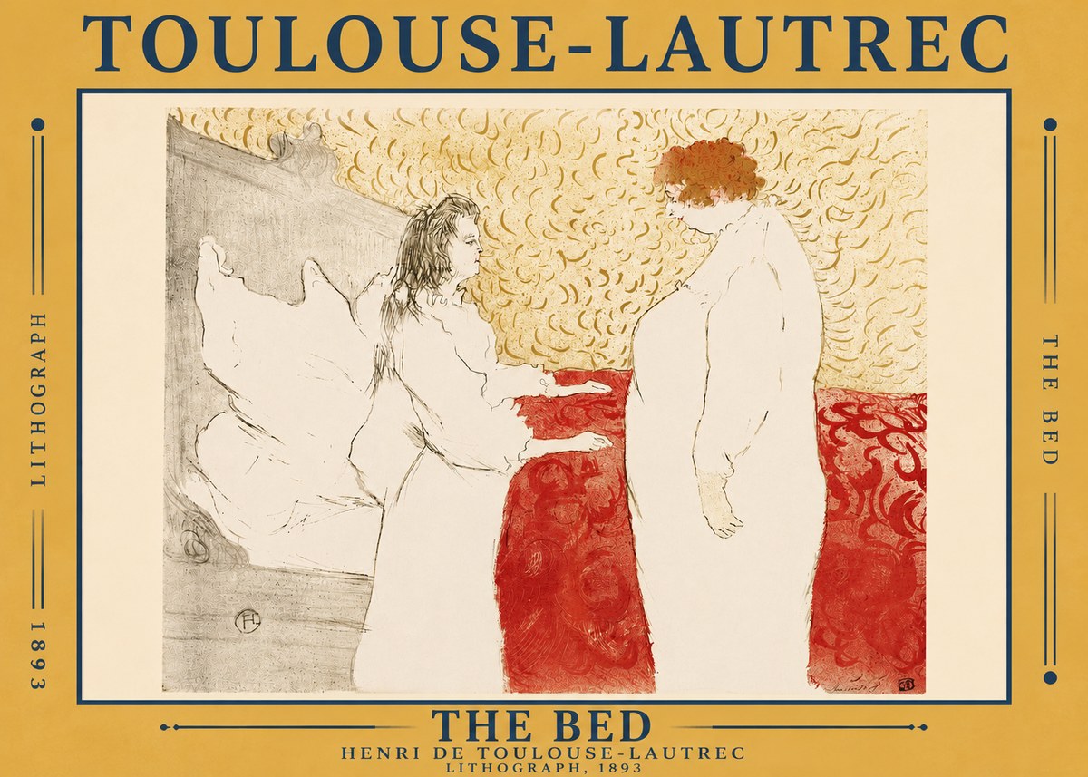 Toulouse-Lautrec The Bed No4 - Plakát