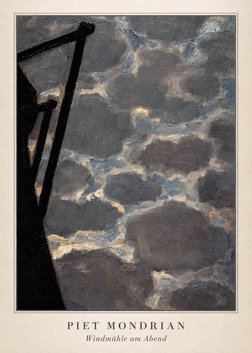 Piet Mondrian Windmühle Am Abend I No6 - Plakát