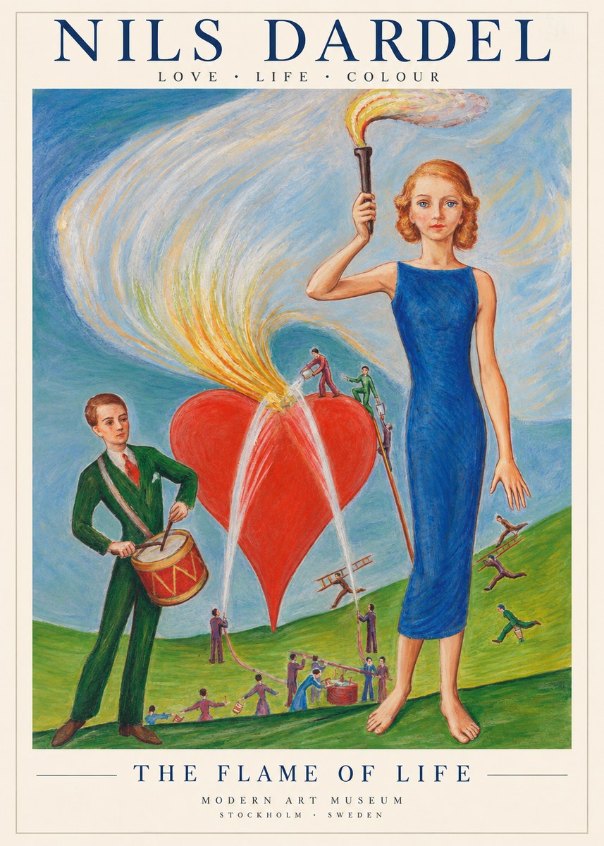 Nils Dardel The Flame of Life No2 - Plakát