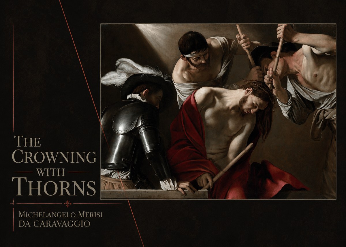 Michelangelo Merisi da Caravaggio The Crowning with Thorns I No2 - Plakát