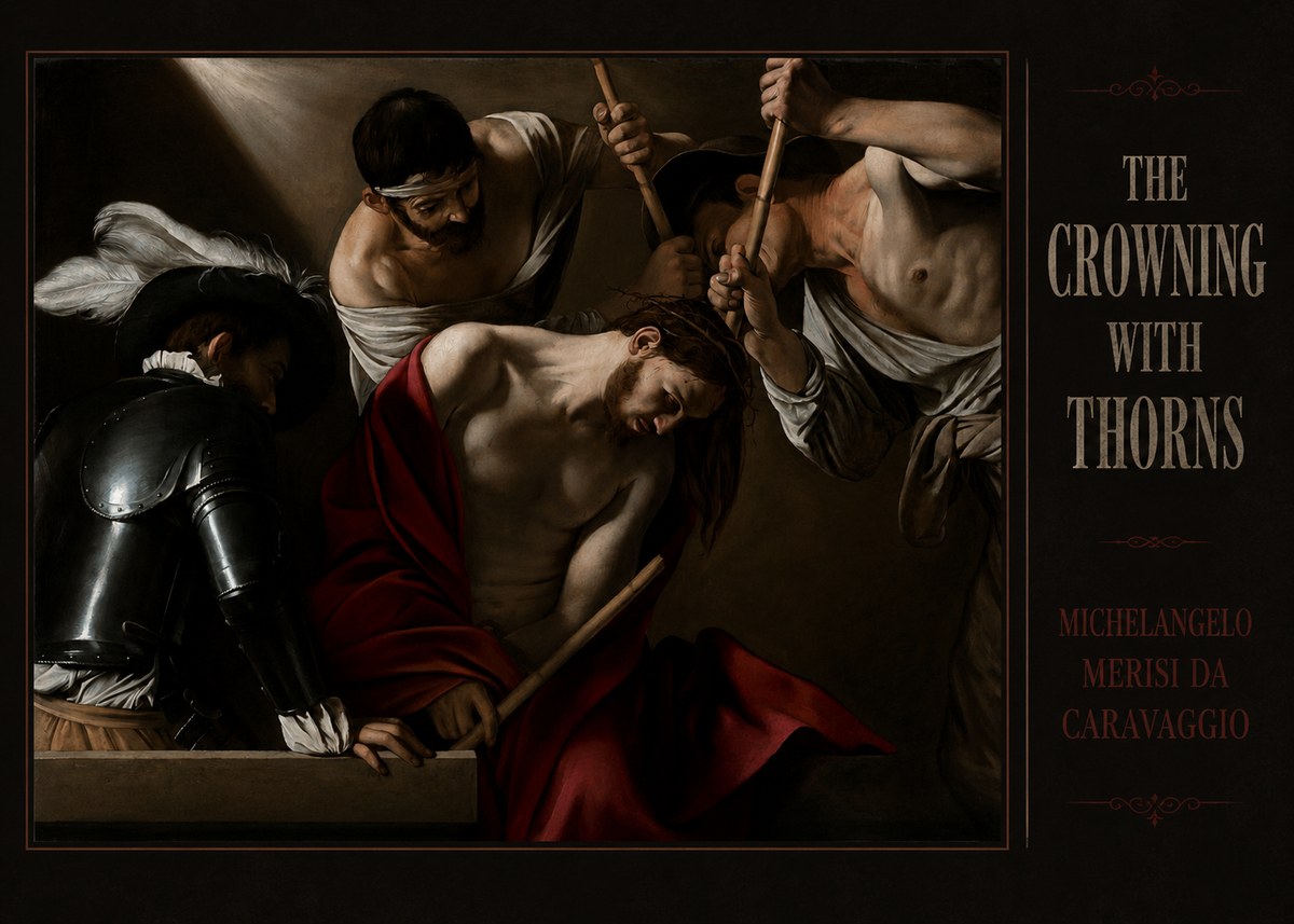 Michelangelo Merisi da Caravaggio The Crowning with Thorns I No3 - Plakát