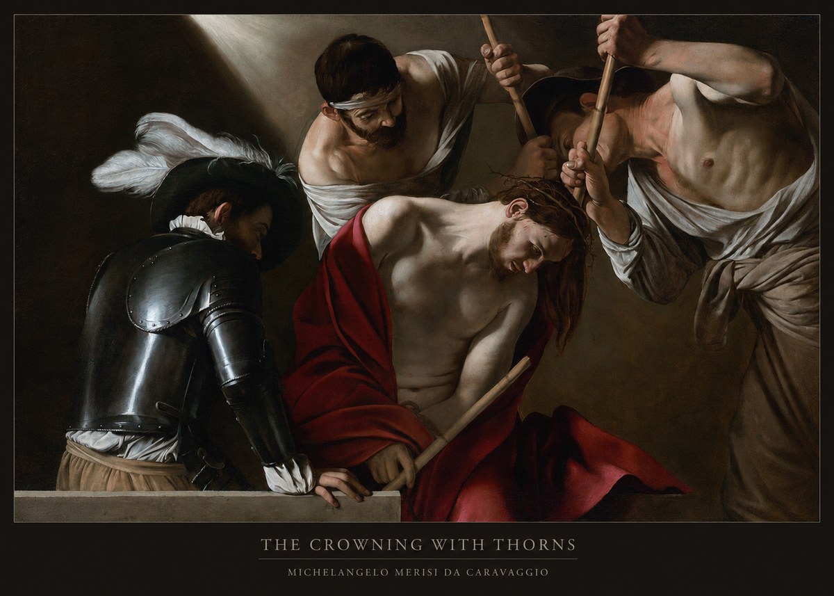 Michelangelo Merisi da Caravaggio The Crowning with Thorns I No6 - Plakát