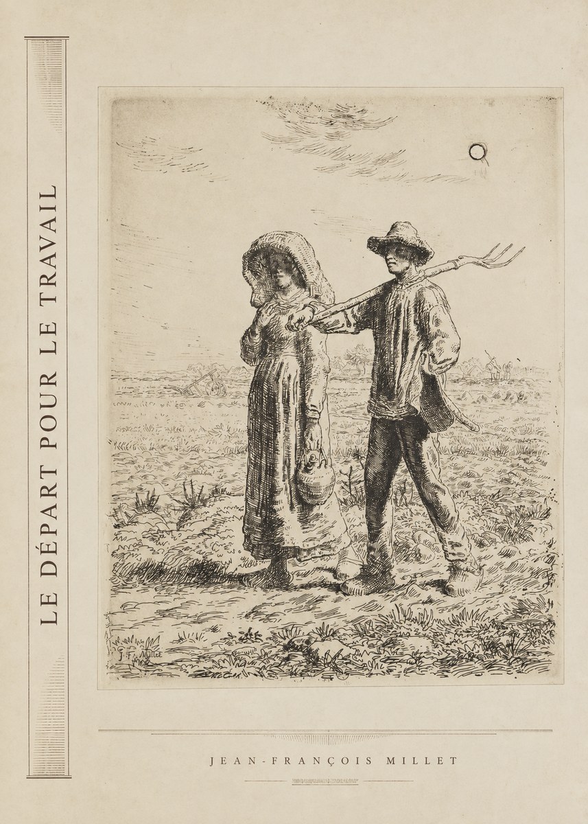 Jean-François Millet Le Départ Pour Le Travail II No2 - Plakát