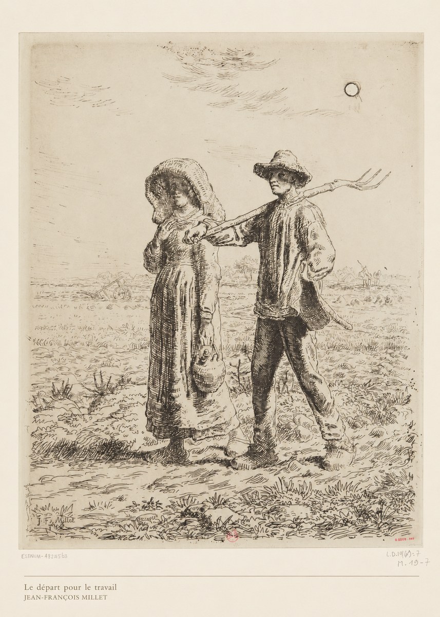 Jean-François Millet Le Départ Pour Le Travail II No6 - Plakát
