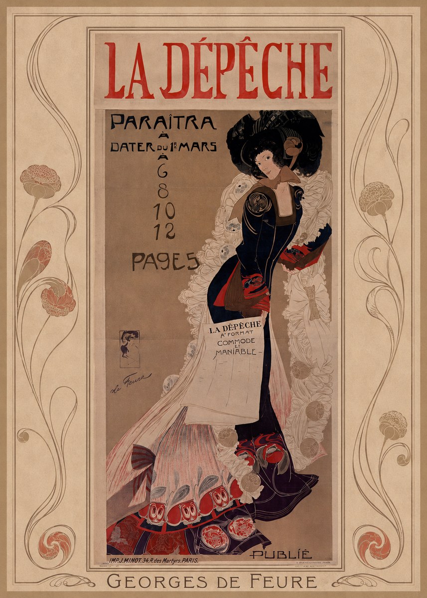 Georges de Feure La Dépêche II No1 - Plakát