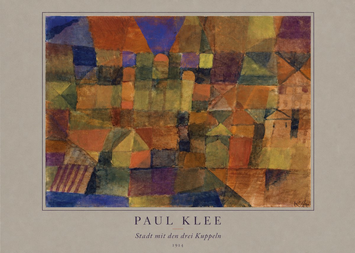Paul Klee Stadt Mit Den Drei Kuppeln No5 - Plakát