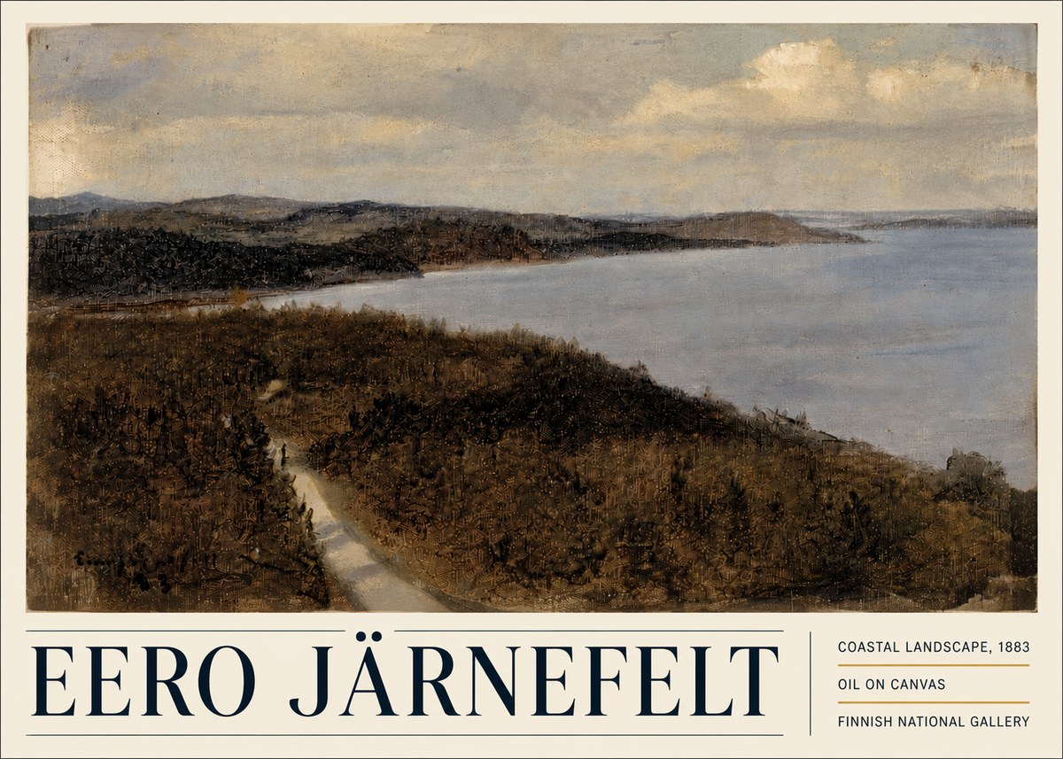 Eero Järnefelt Coastal Landscape, 1883 No5 - Plakát