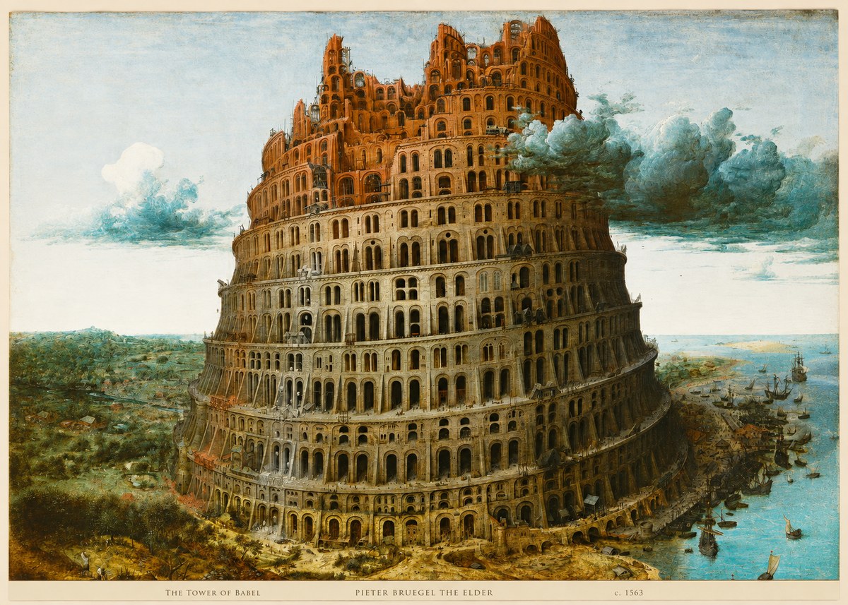 Pieter Bruegel The Tower of Babel III No6 - Plakát