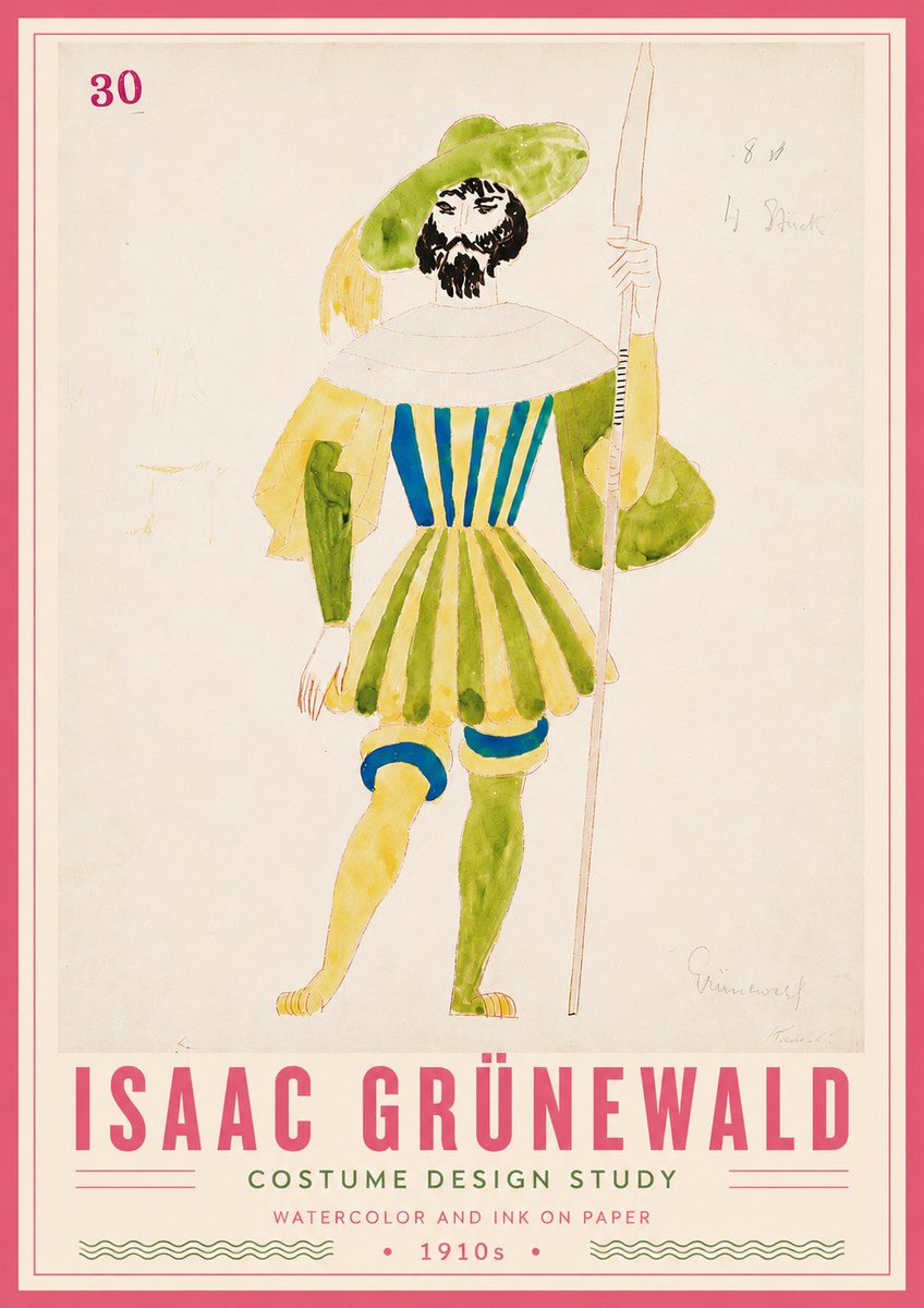 Isaac Grünewald Study for Costume Design No6 - Plakát