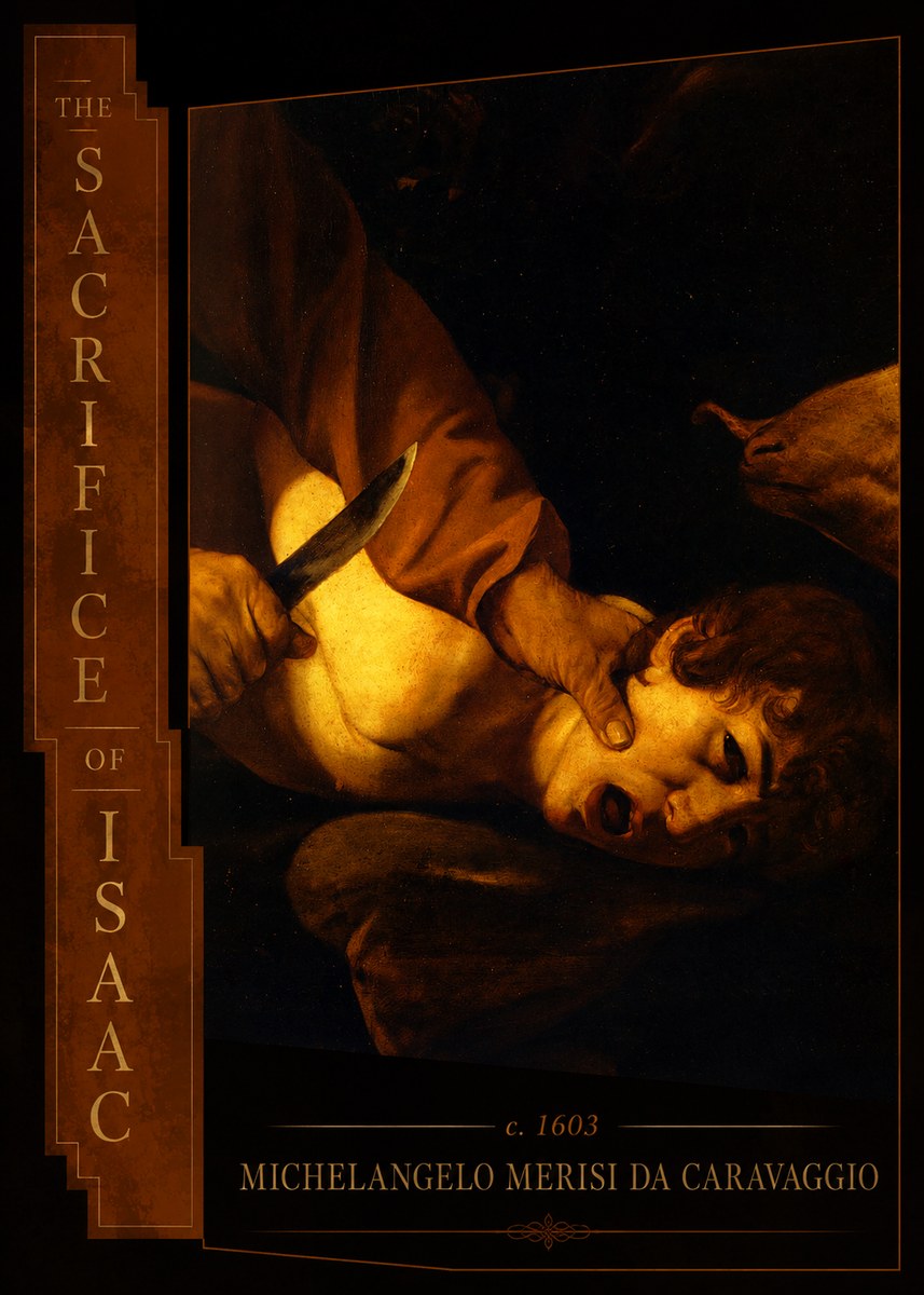 Michelangelo Merisi da Caravaggio The Sacrifice of Isaac II No2 - Plakát
