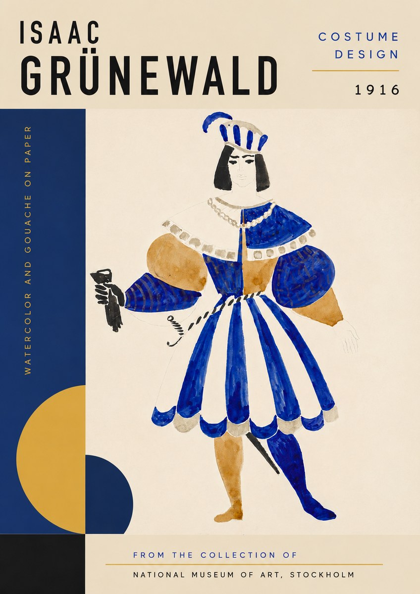 Isaac Grünewald Costume Design III No3 - Plakát