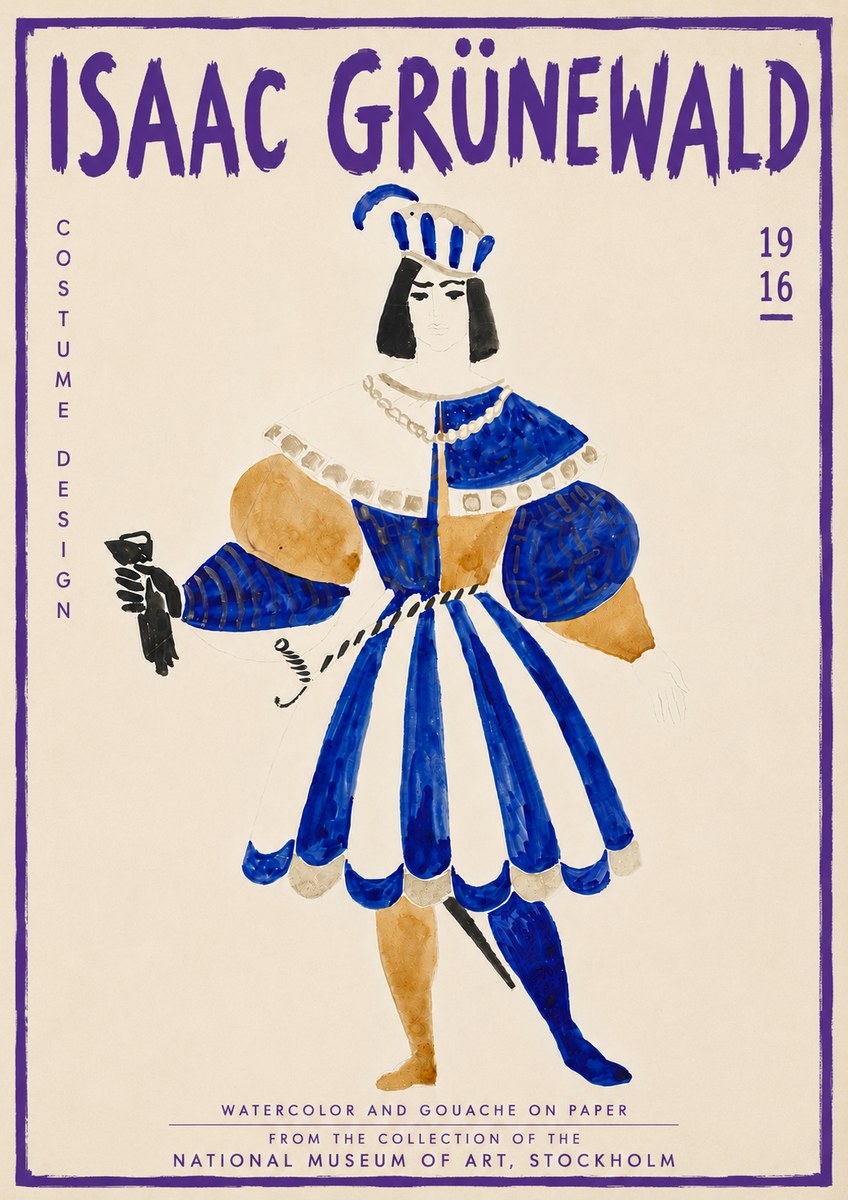 Isaac Grünewald Costume Design III No6 - Plakát