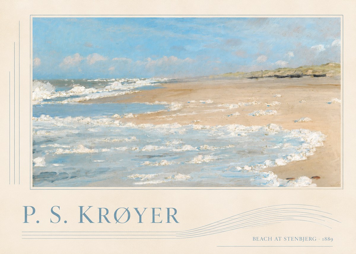 P.S. Krøyer Beach at Stenbjerg · 1889 No2 - Plakát