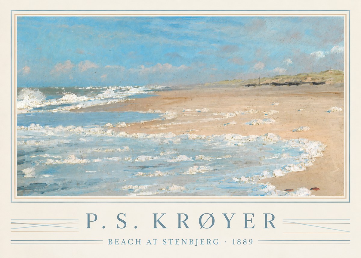 P.S. Krøyer Beach at Stenbjerg · 1889 No5 - Plakát