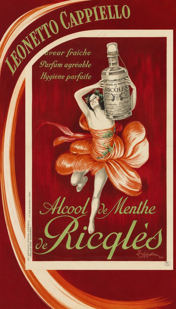Leonetto Cappiello Alcool De Menthe De Ricqlès I No3 - Plakát