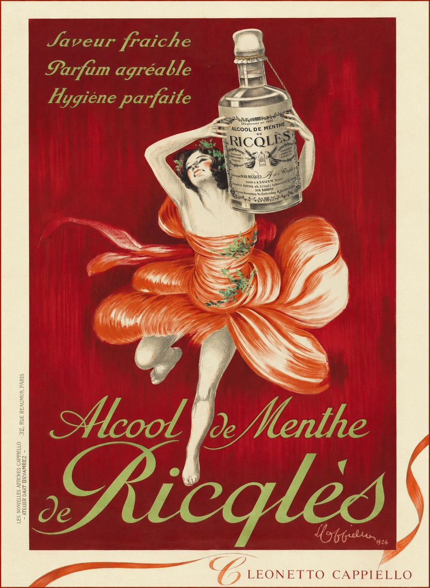 Leonetto Cappiello Alcool De Menthe De Ricqlès I No5 - Plakát
