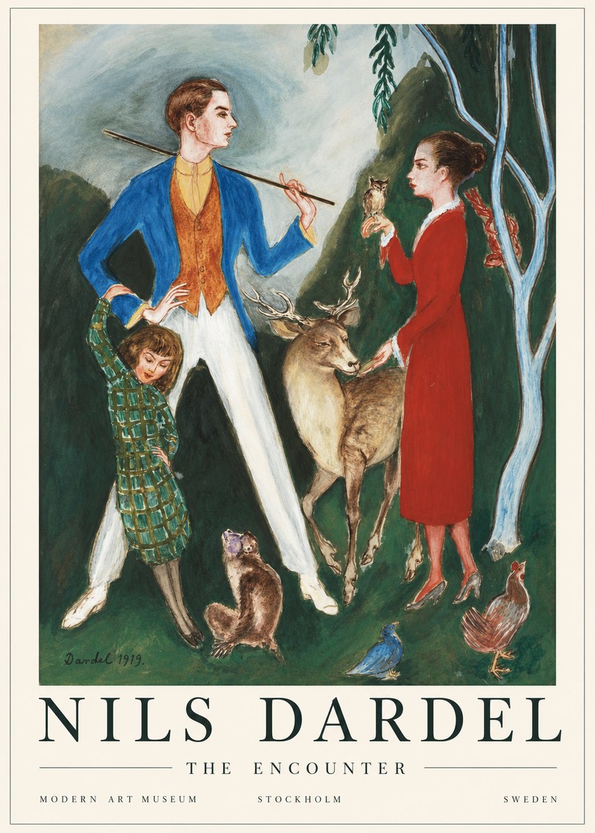 Nils Dardel The Encounter No1 - Plakát