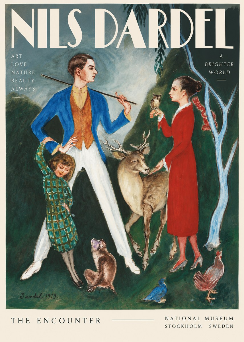 Nils Dardel The Encounter No3 - Plakát