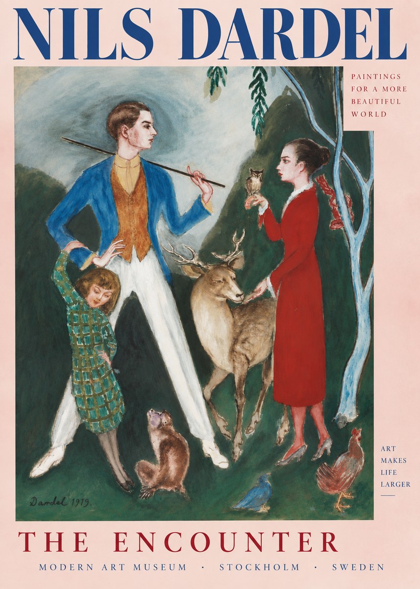 Nils Dardel The Encounter No4 - Plakát