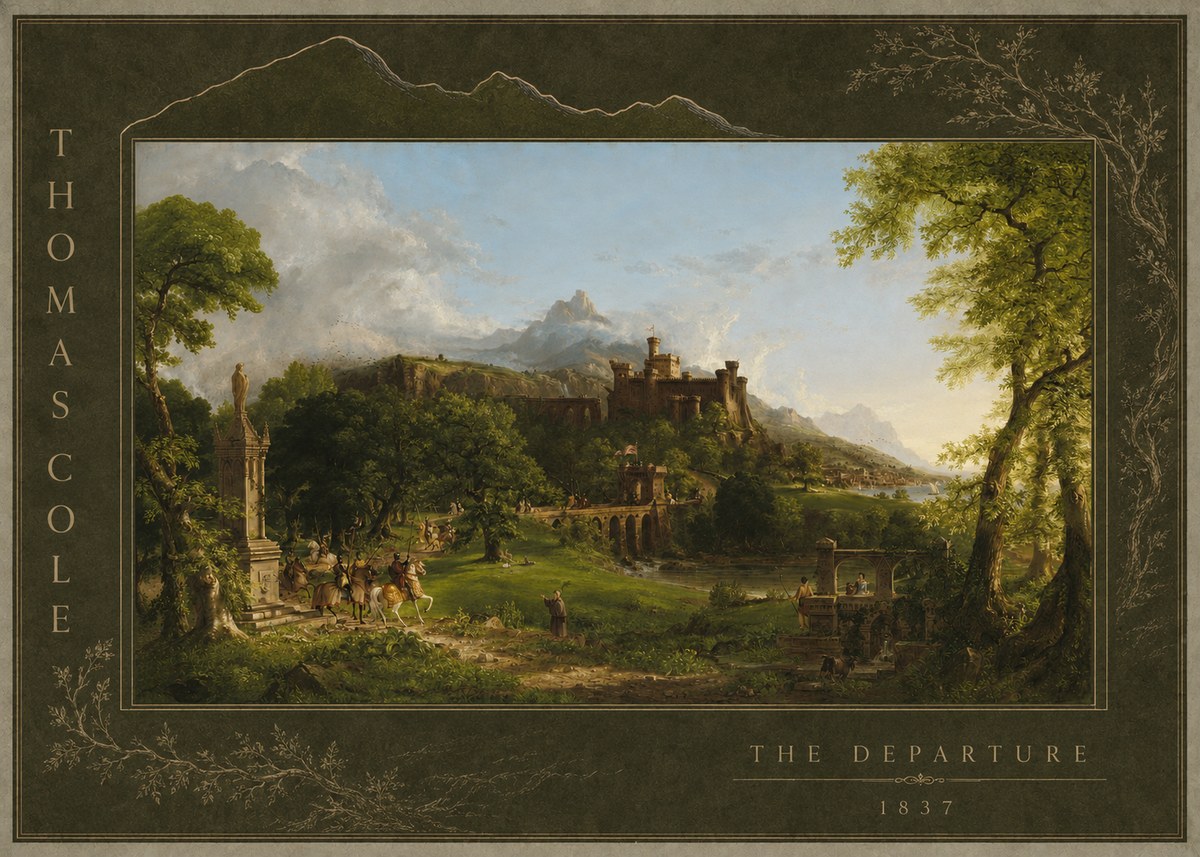 Thomas Cole The Departure II No2 - Plakát