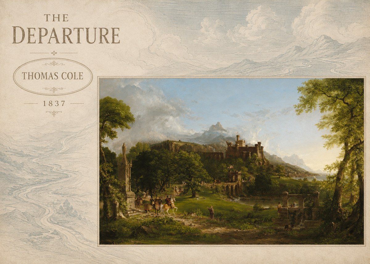 Thomas Cole The Departure II No6 - Plakát