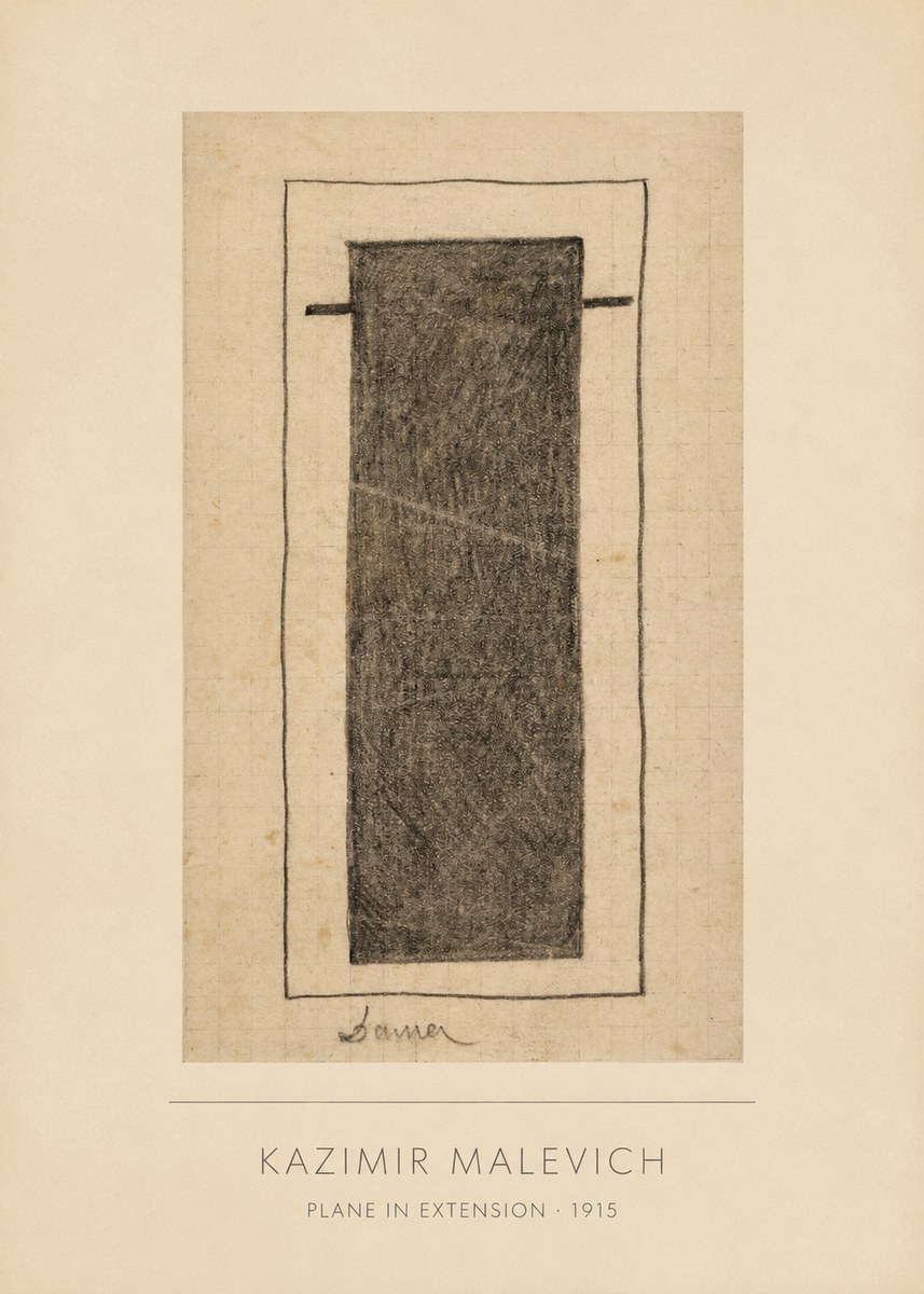 Kazimir Malevich Plane in Extension No4 - Plakát