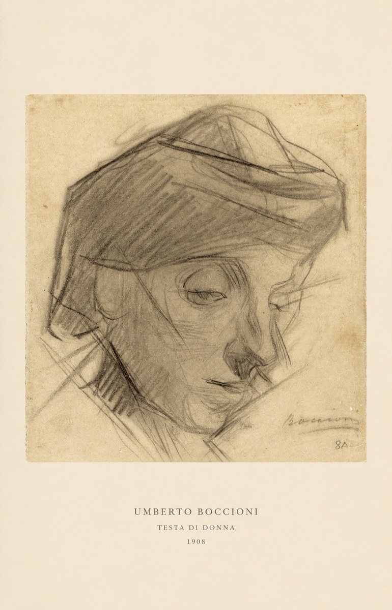 Umberto Boccioni Testa Di Donna No6 - Plakát