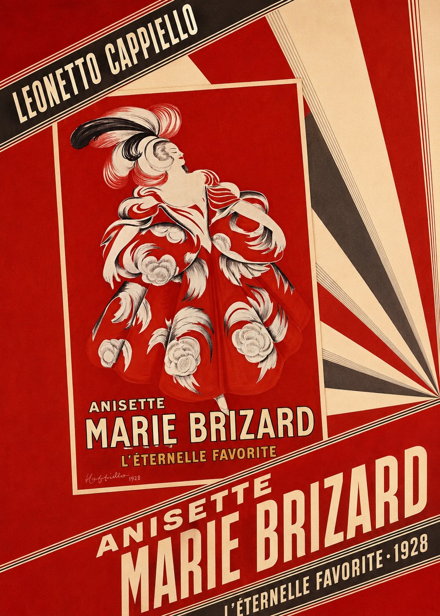 Leonetto Cappiello Anisette Marie Brizard - L'éternelle Favorite No6 - Plakát