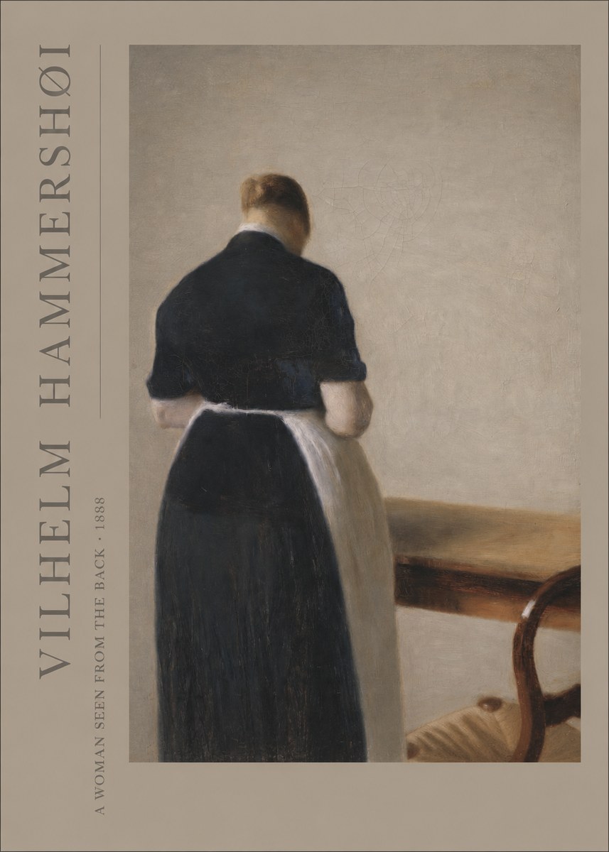 Vilhelm Hammershøi A Woman Seen from the Back No2 - Plakát