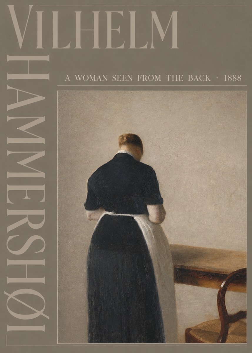 Vilhelm Hammershøi A Woman Seen from the Back No4 - Plakát