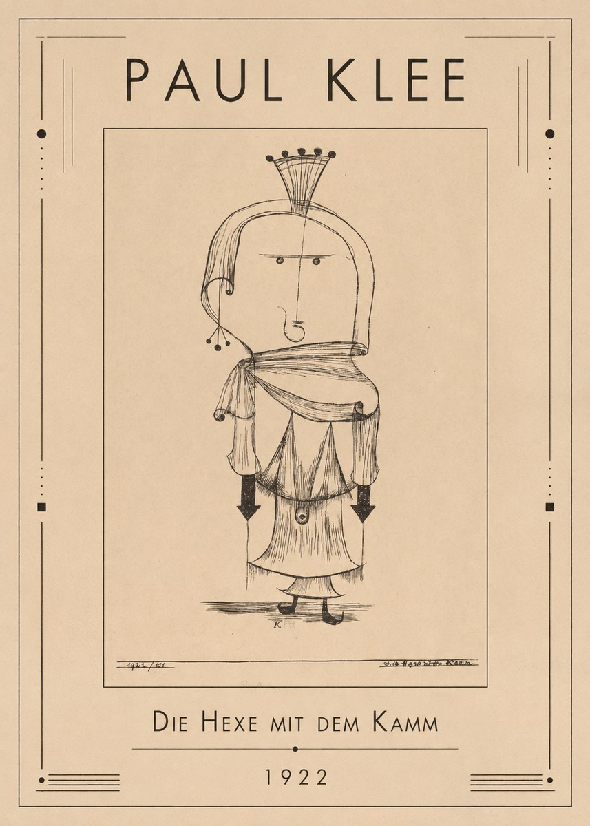 Paul Klee Die Hexe Mit Dem Kamm No1 - Plakát