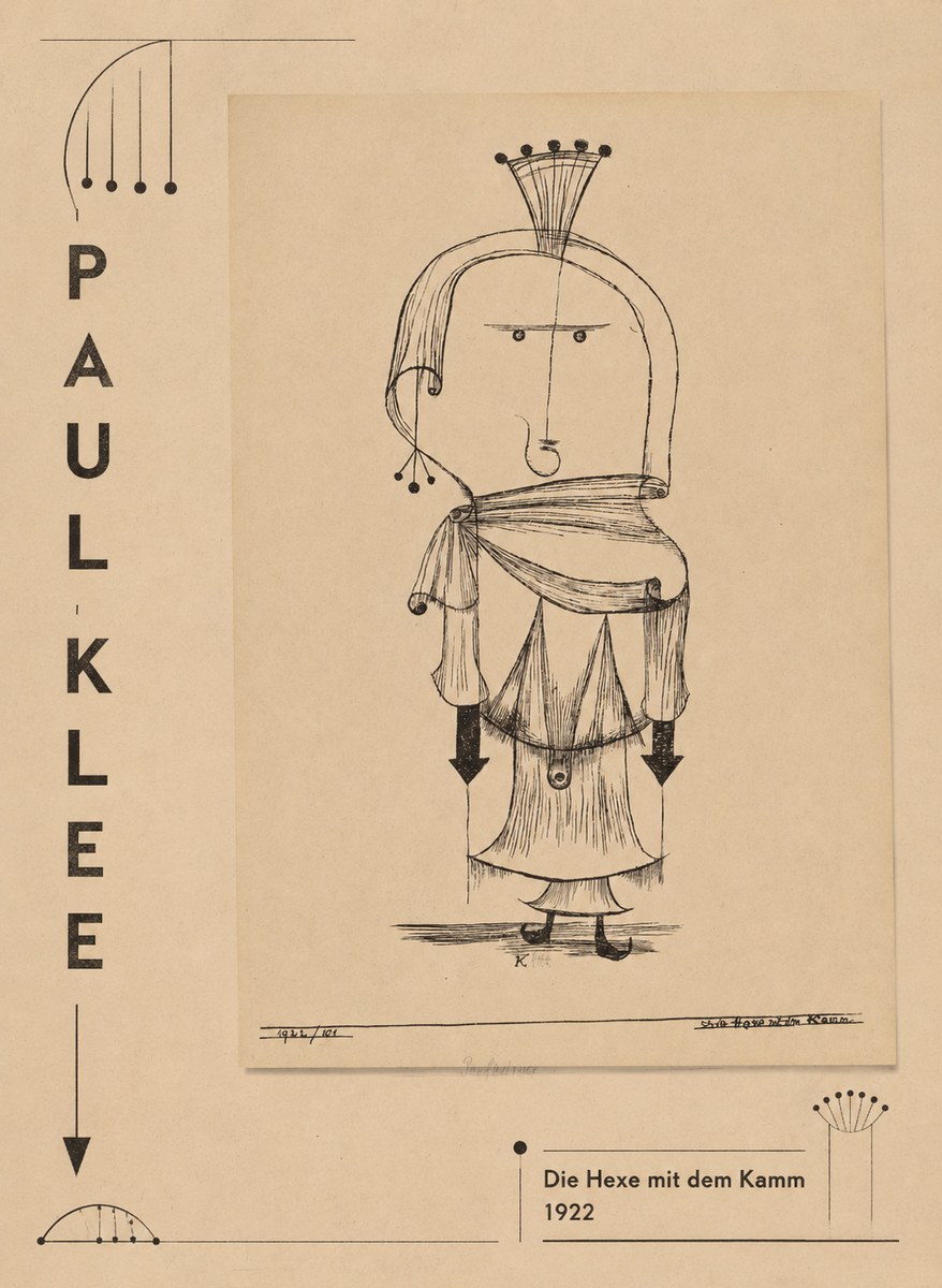 Paul Klee Die Hexe Mit Dem Kamm No2 - Plakát