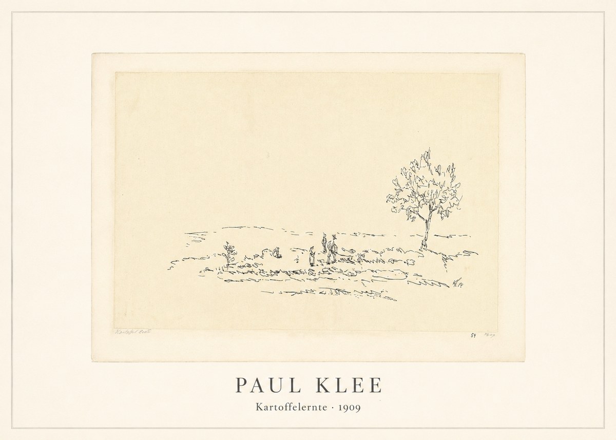 Paul Klee Kartoffelernte · 1909 No4 - Plakát