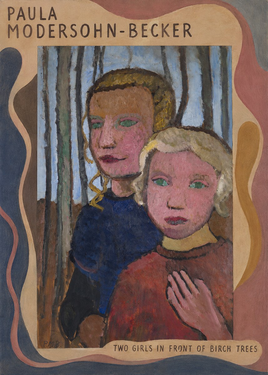 Paula Modersohn-Becker Two Girls in Front of Birch Trees No3 - Plakát
