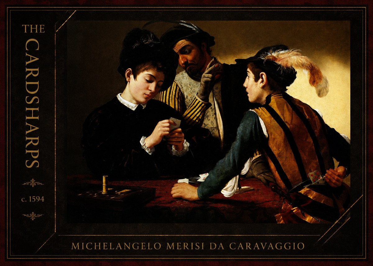 Michelangelo Merisi da Caravaggio The Cardsharps II No2 - Plakát