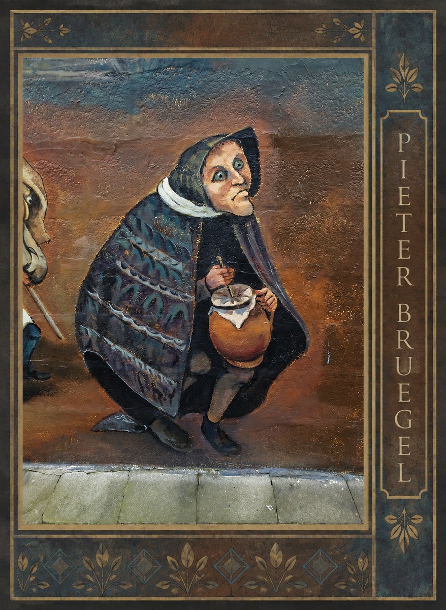 Pieter Bruegel The Beggar Woman with Jug No2 - Plakát