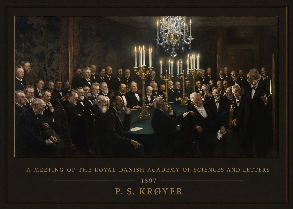 P.S. Krøyer A Meeting at the Royal Danish Academy of Sciences and Letters No6 - Plakát