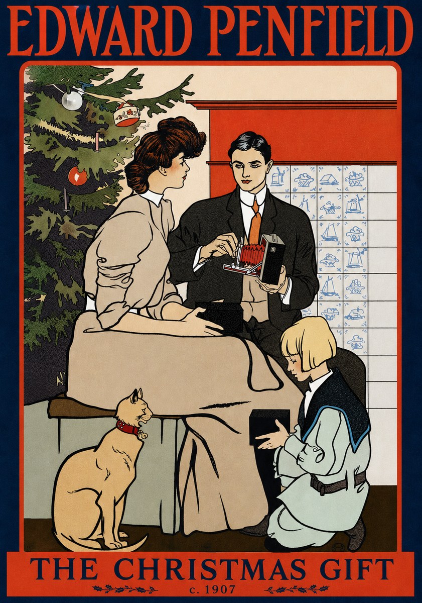 Edward Penfield The Christmas Gift No2 - Plakát
