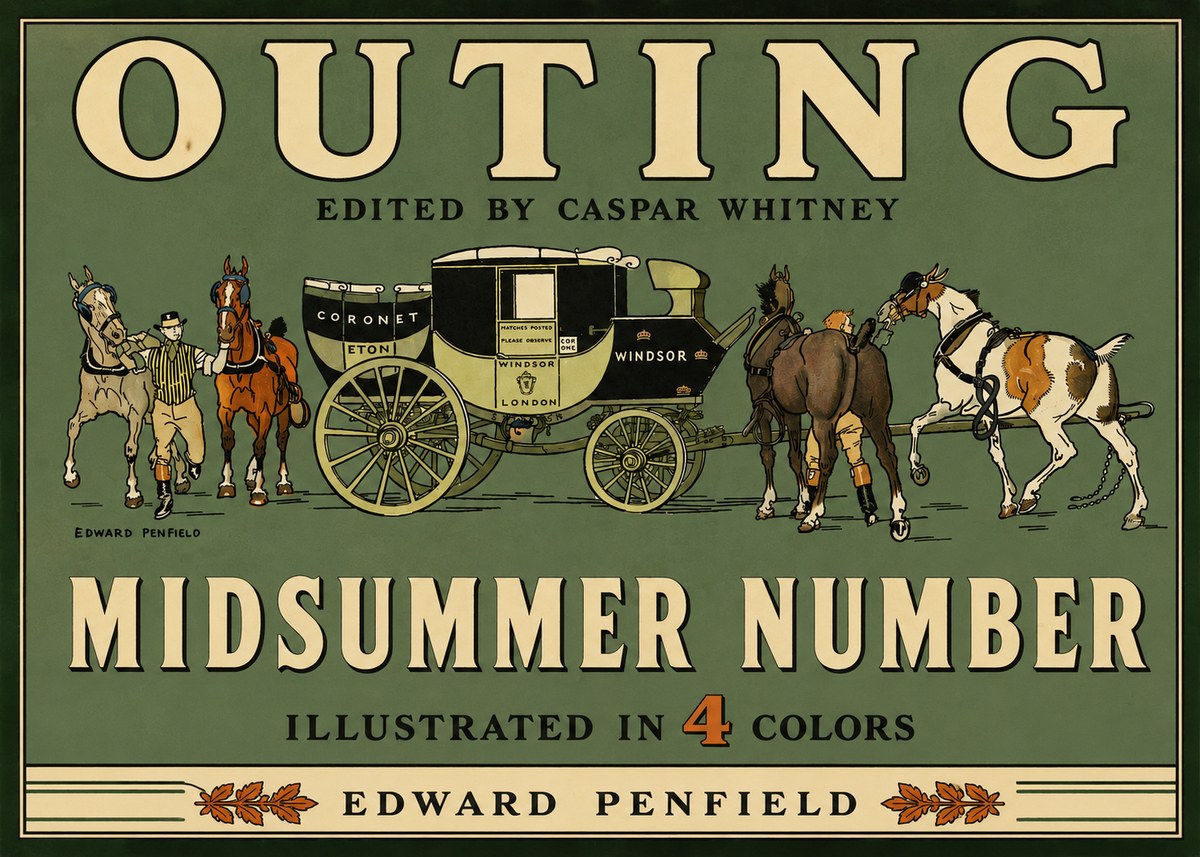 Edward Penfield Outing - Midsummer Number No3 - Plakát