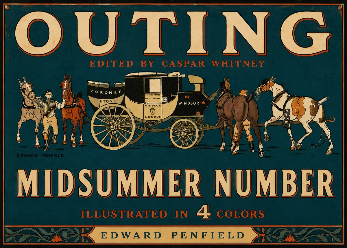 Edward Penfield Outing - Midsummer Number No4 - Plakát
