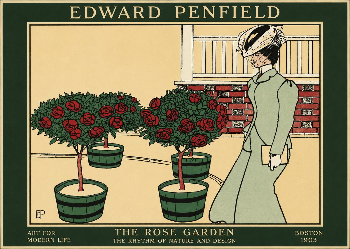 Edward Penfield The Rose Garden No1 - Plakát