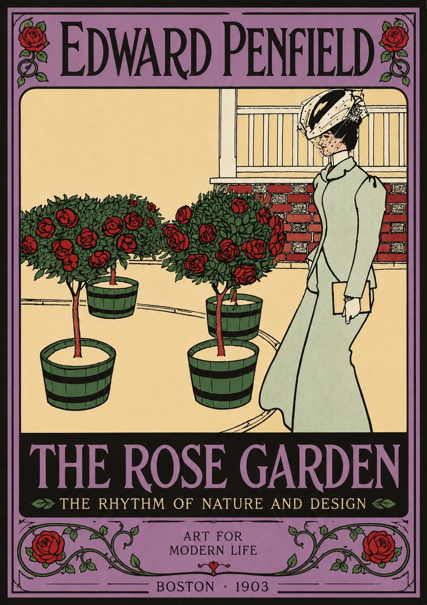 Edward Penfield The Rose Garden No4 - Plakát