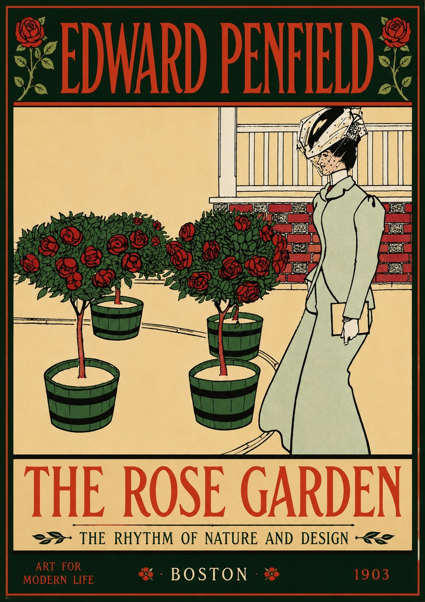 Edward Penfield The Rose Garden No5 - Plakát