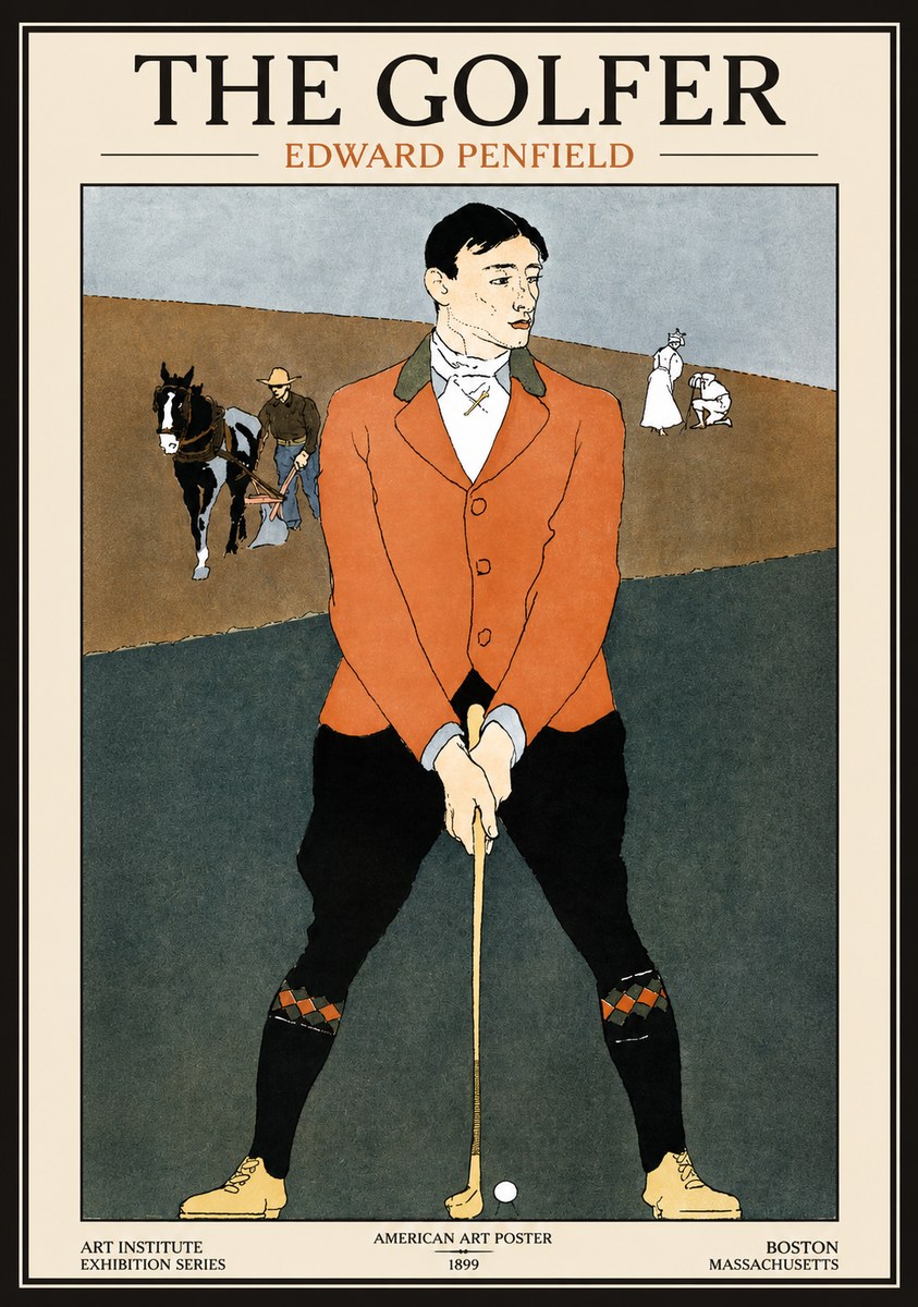 Edward Penfield The Golfer No1 - Plakát
