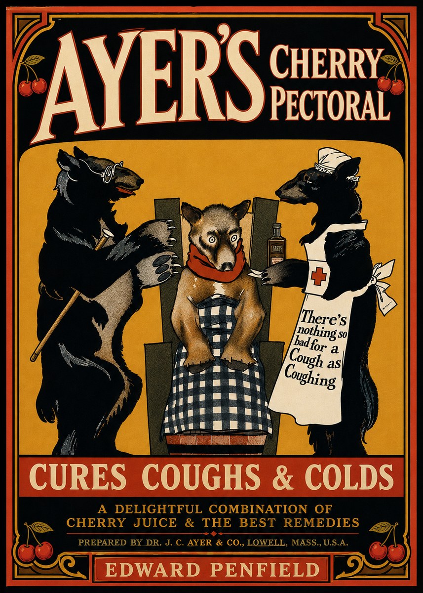 Edward Penfield Ayer's Cherry Pectoral No5 - Plakát