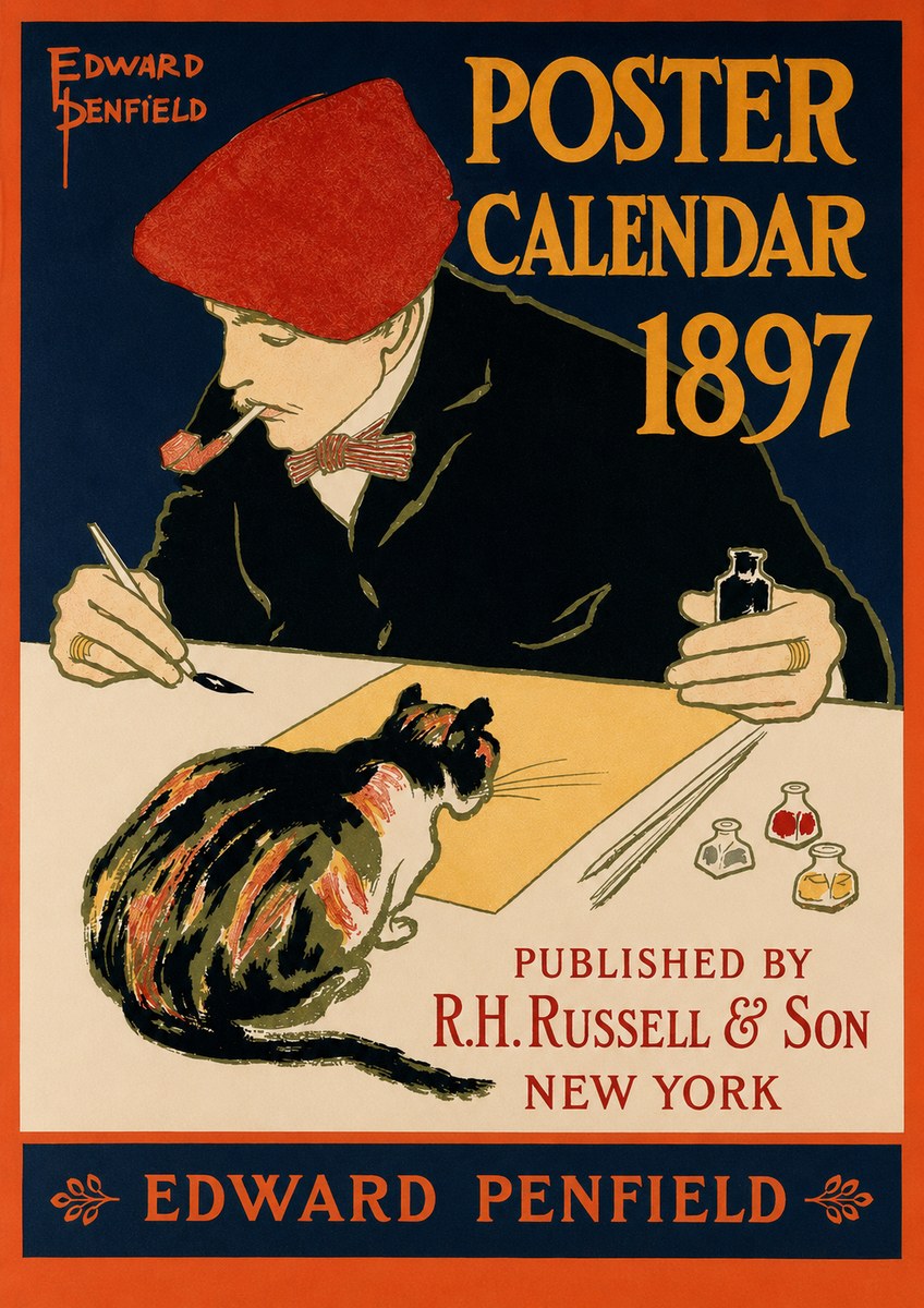 Edward Penfield Poster Calendar 1897 No2 - Plakát